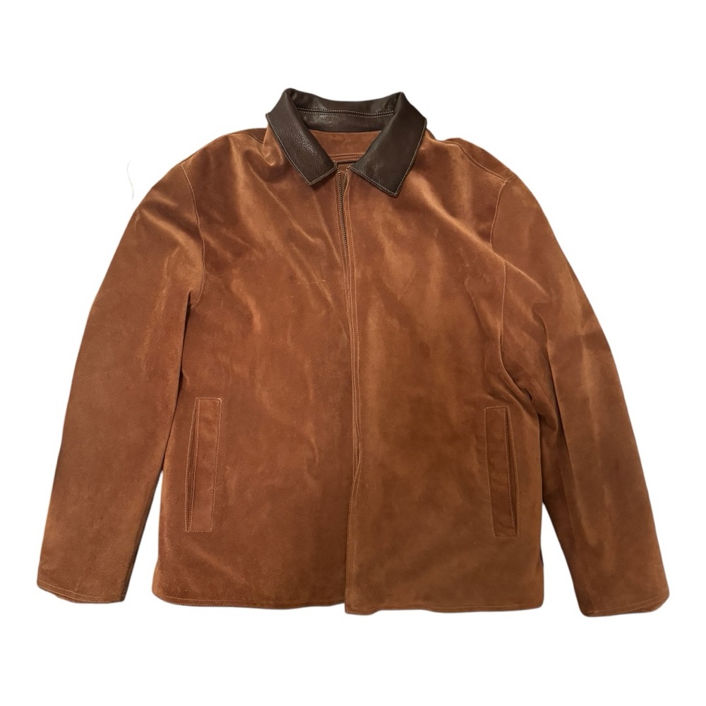 Marc New York First Class Brown Suede Bomber Jacket L